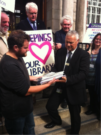 A demonstration earlier this year to 'save Lincolnshire libraries'. Photo: Chris Gray
