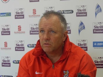 Gary Simpson was in positive spirits at today's press conference. Photo: Paul Battison