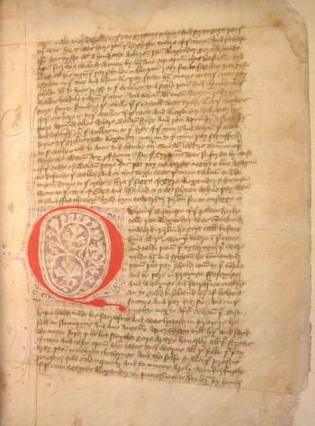 The manuscript gifted to the University of Lincoln
