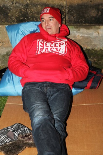 Malcolm Barham, Chief Executive of Lincolnshire YMCA at least year's sleep-out. Photo: Mark Hills